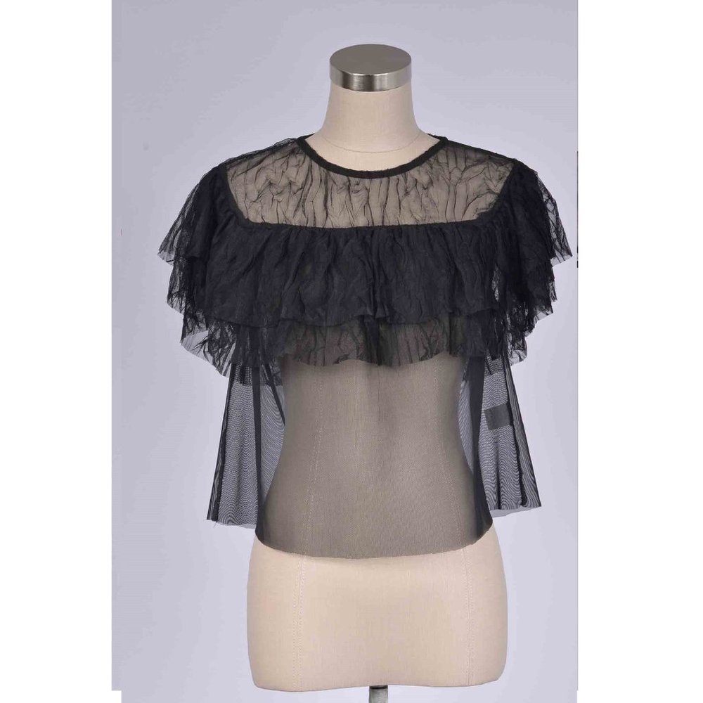 MESH RUFFLE TOP